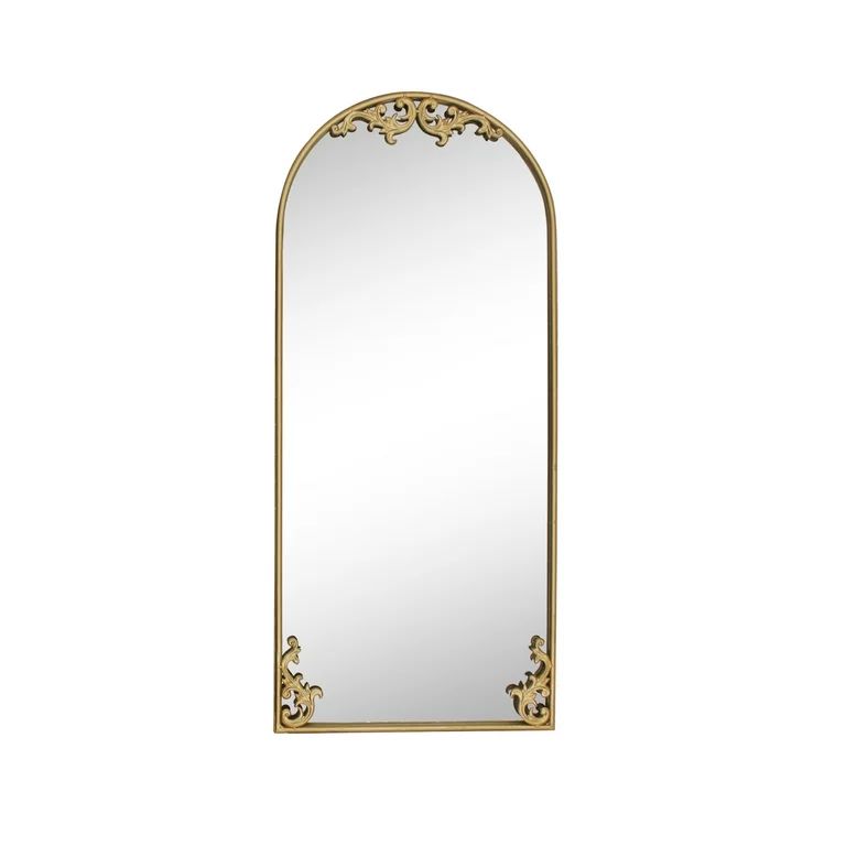 VELOVE 36" Arched Metal Wall Mirror,Gold | Walmart (US)