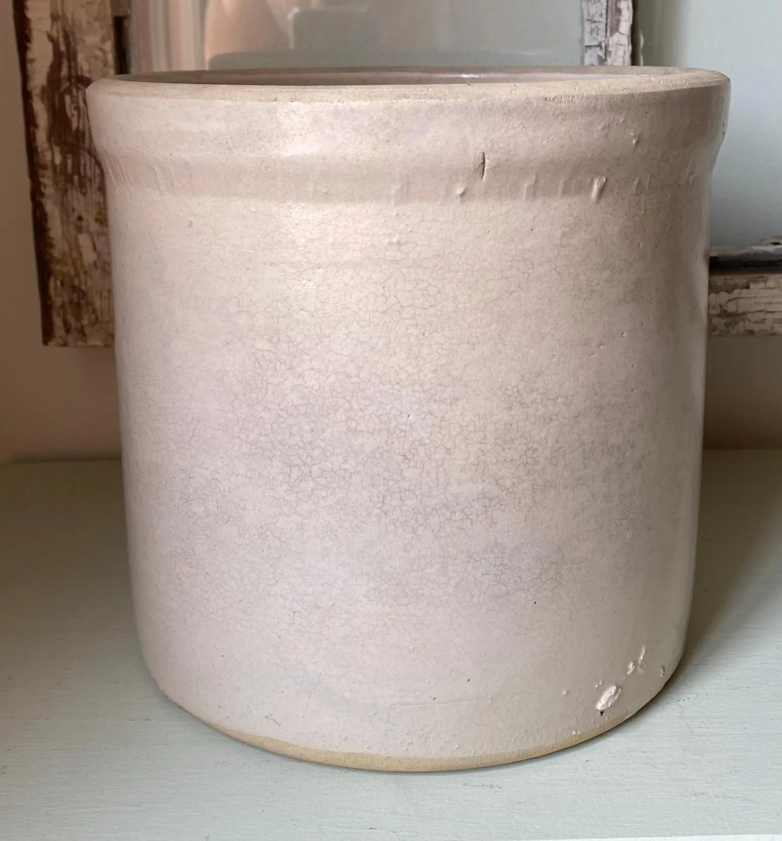 Vintage Light Colored Stoneware Crock-kitchen Crock-utensil Crock - Etsy | Etsy (US)