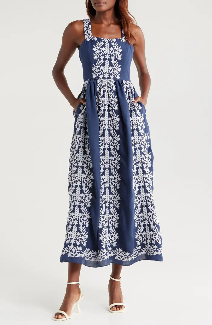 Floral Embroidered Maxi Dress | Nordstrom