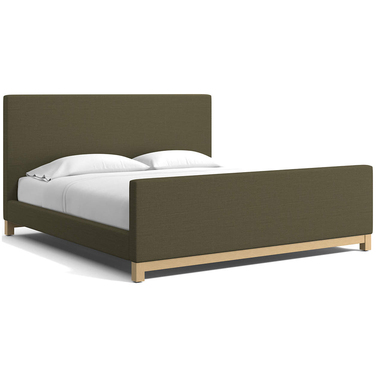 Pacific Ivory Upholstered King Bed + Reviews | Crate & Barrel | Crate & Barrel