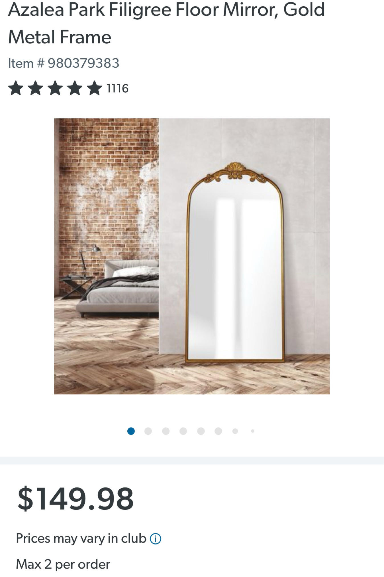 Sam’s Club Anthropologie Dupe Mirror back in stock!

#LTKhome