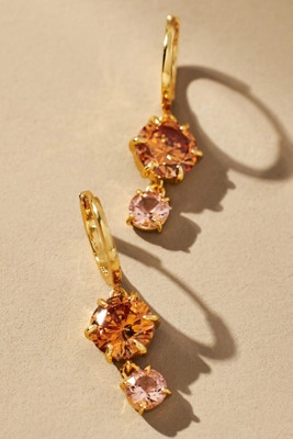 Double Crystal Huggie Hoop Earrings | Anthropologie (US)