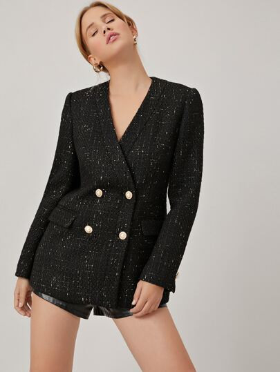 MOTF PREMIUM TWEED DOUBLE BREASTED BLAZER
   
    SKU: swblazer07201119494
         
        11 R... | SHEIN