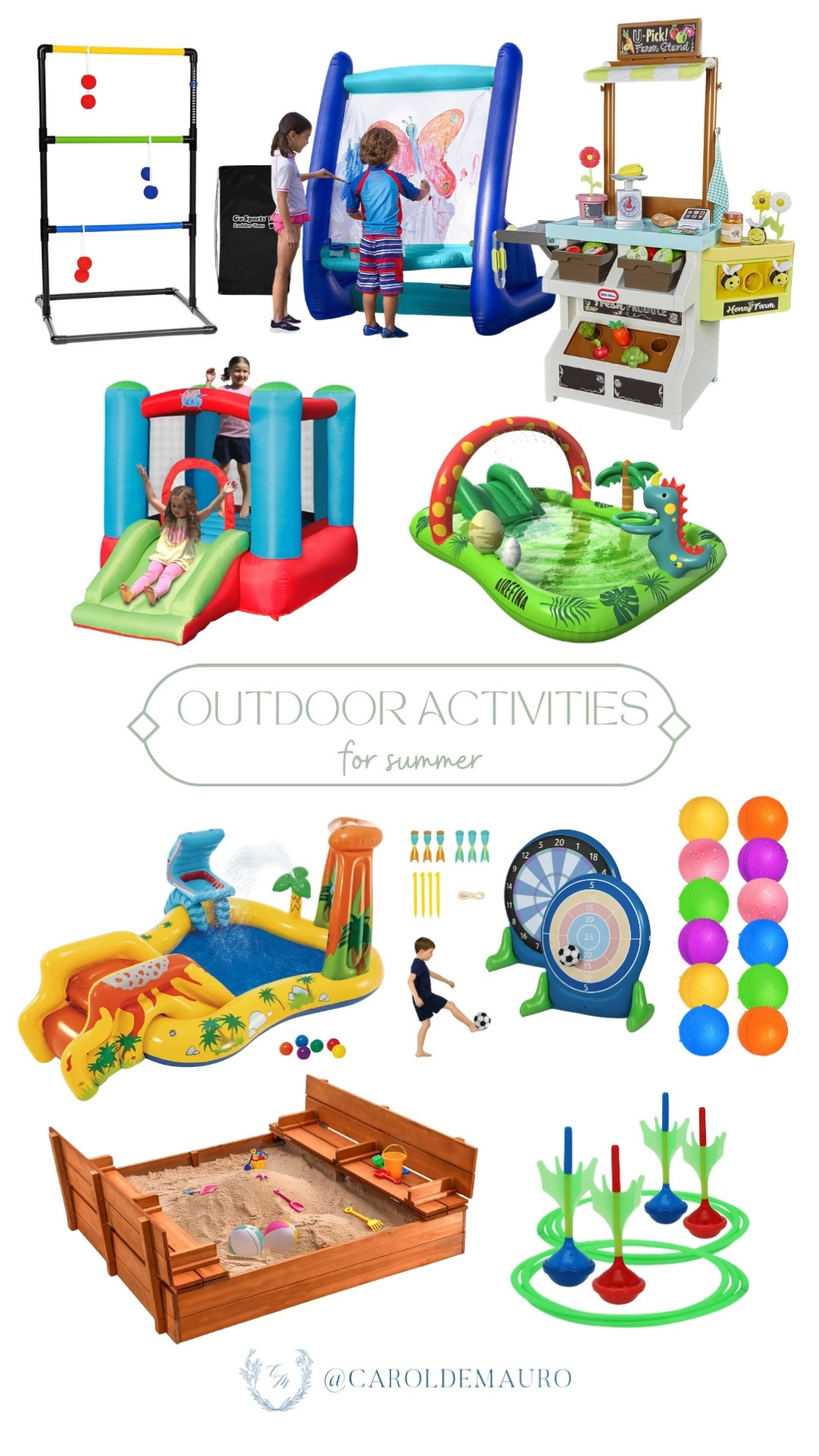 summer, outdoor activities, backyard activities, kids toys, screen free toys, iflatable toys, sand box, painting toys, pretend play, learn through play, amazon kids

#LTKKids