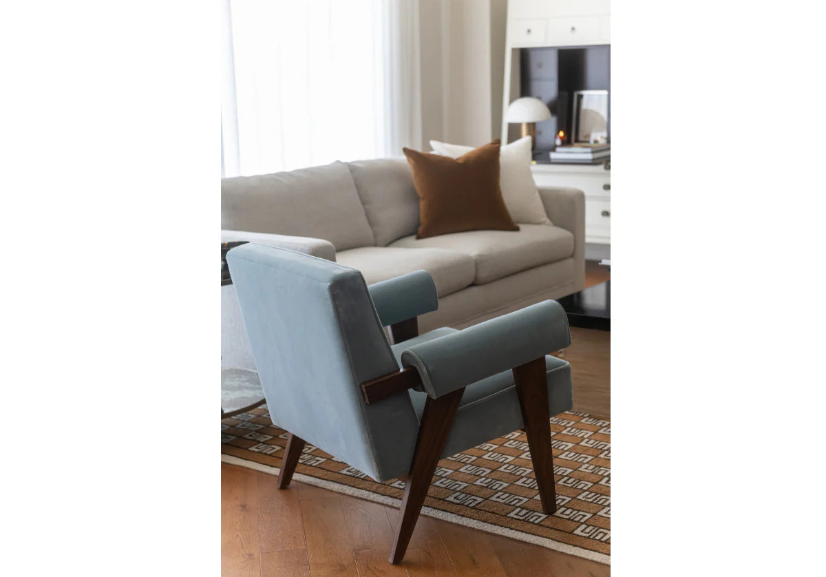 JUDE LOUNGE CHAIR | Capri Vegan Mohair | Alice Lane Home Collection