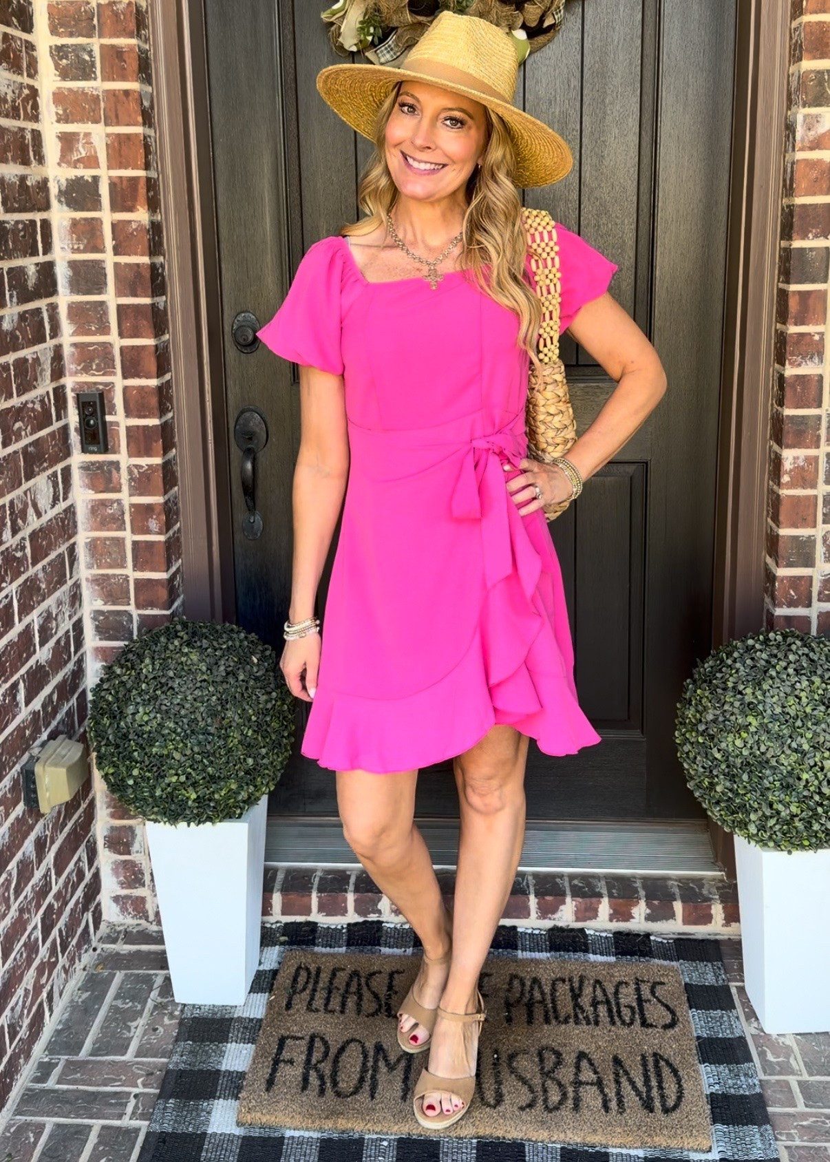 The cutest summer dress. It is so flattering and perfect for any summer event, vacation or date night. I’m wearing a small. 

Graduation dress | graduation guest | graduation outfits | dresses | Amazon | mini dress | wrap dress | date night outfits | date night dress | vacation outfits | vacation dresses | wedding guest dresses | travel outfits beach

#LTKmomlife #LTKootd #LTKTravel