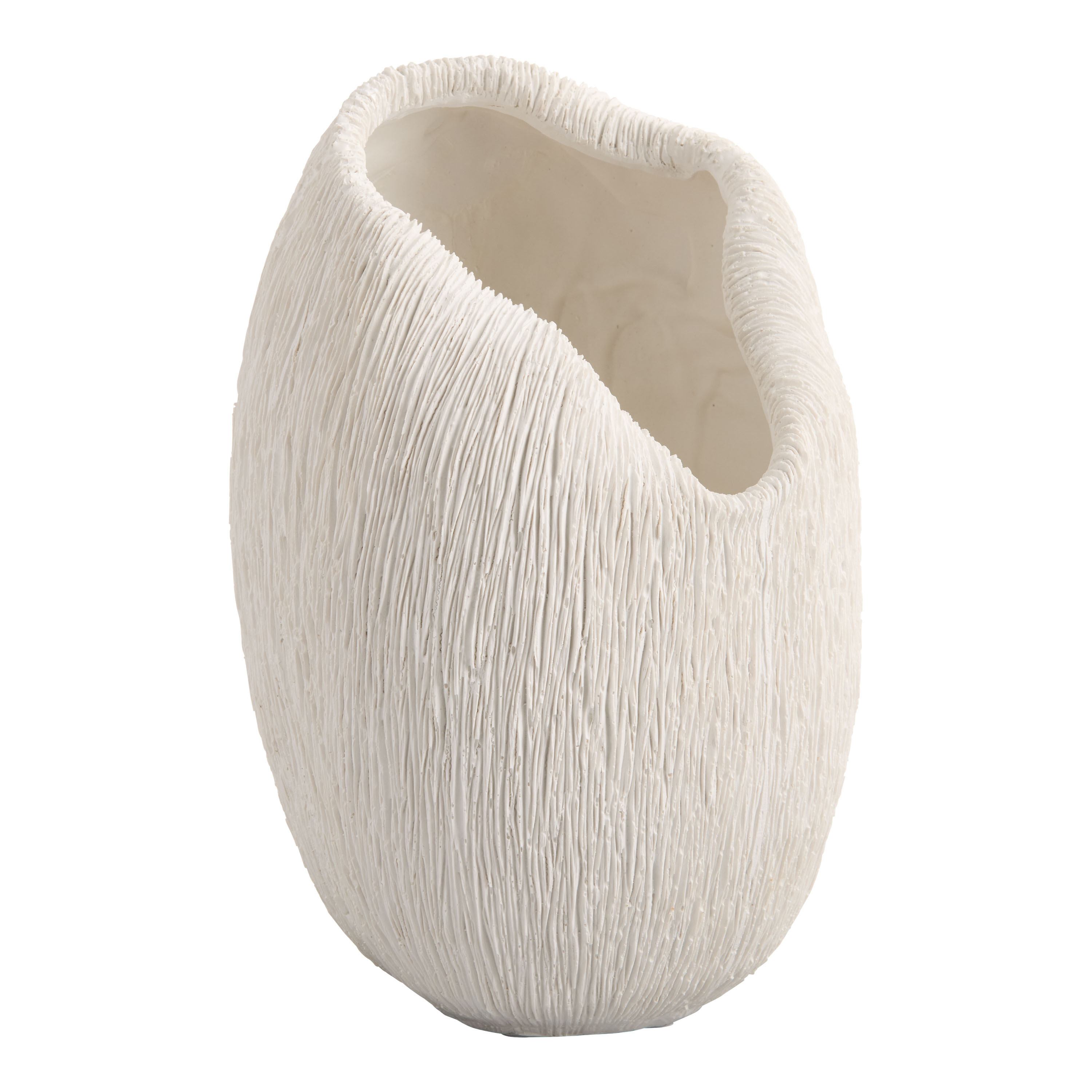 White Textured Cocoon Vase - World Market | World Market