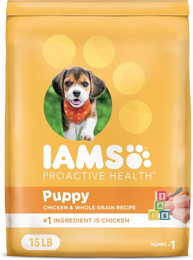 IAMS Proactive Health Puppy Food with Real Chicken, 15 lb. Bag | Amazon (US)
