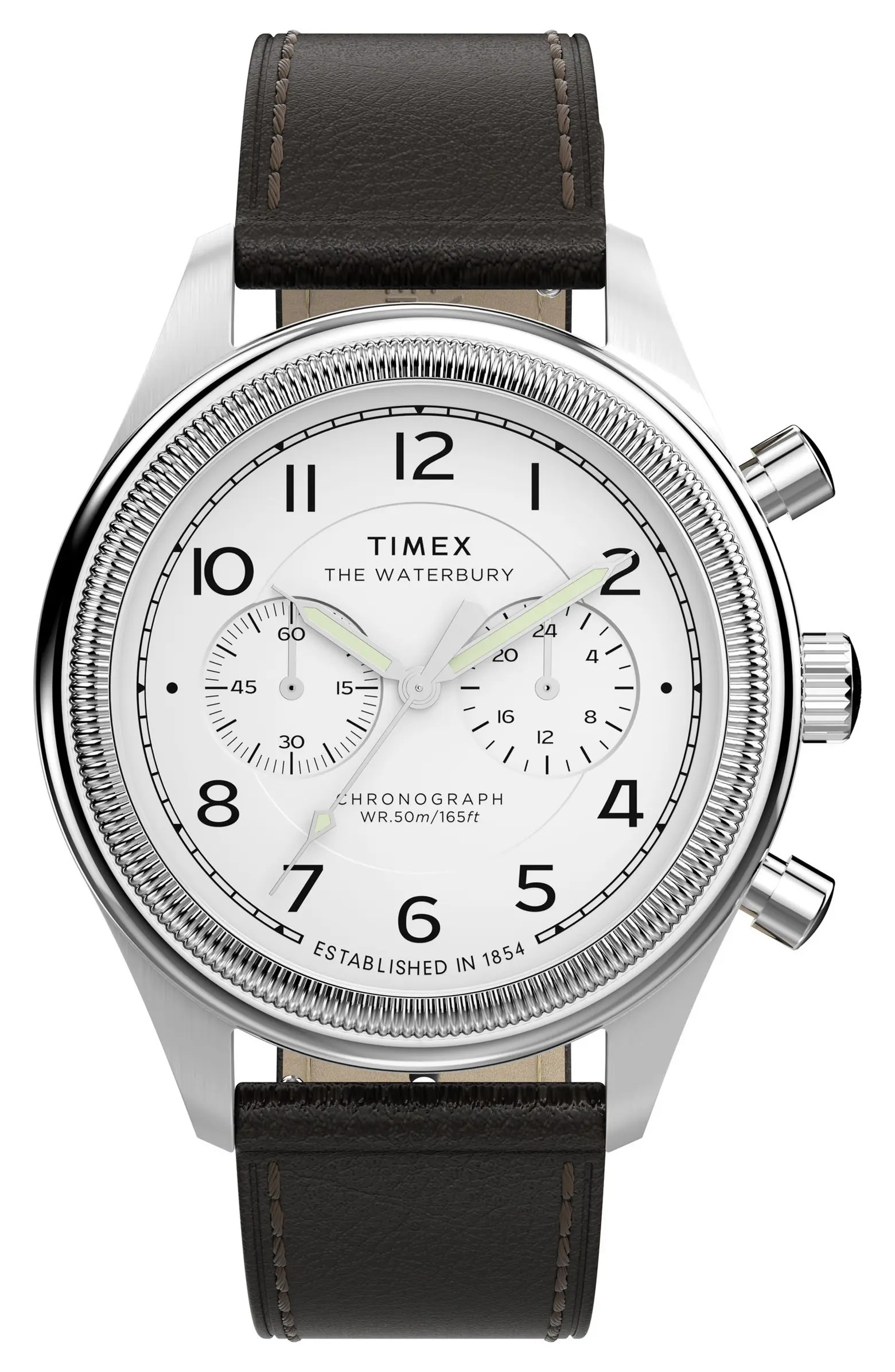 Waterbury Metropolitan Chronograph Leather Strap Watch, 41mm | Nordstrom