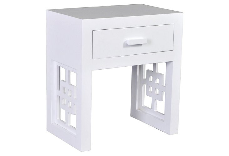 Tatum Nightstand, White | One Kings Lane