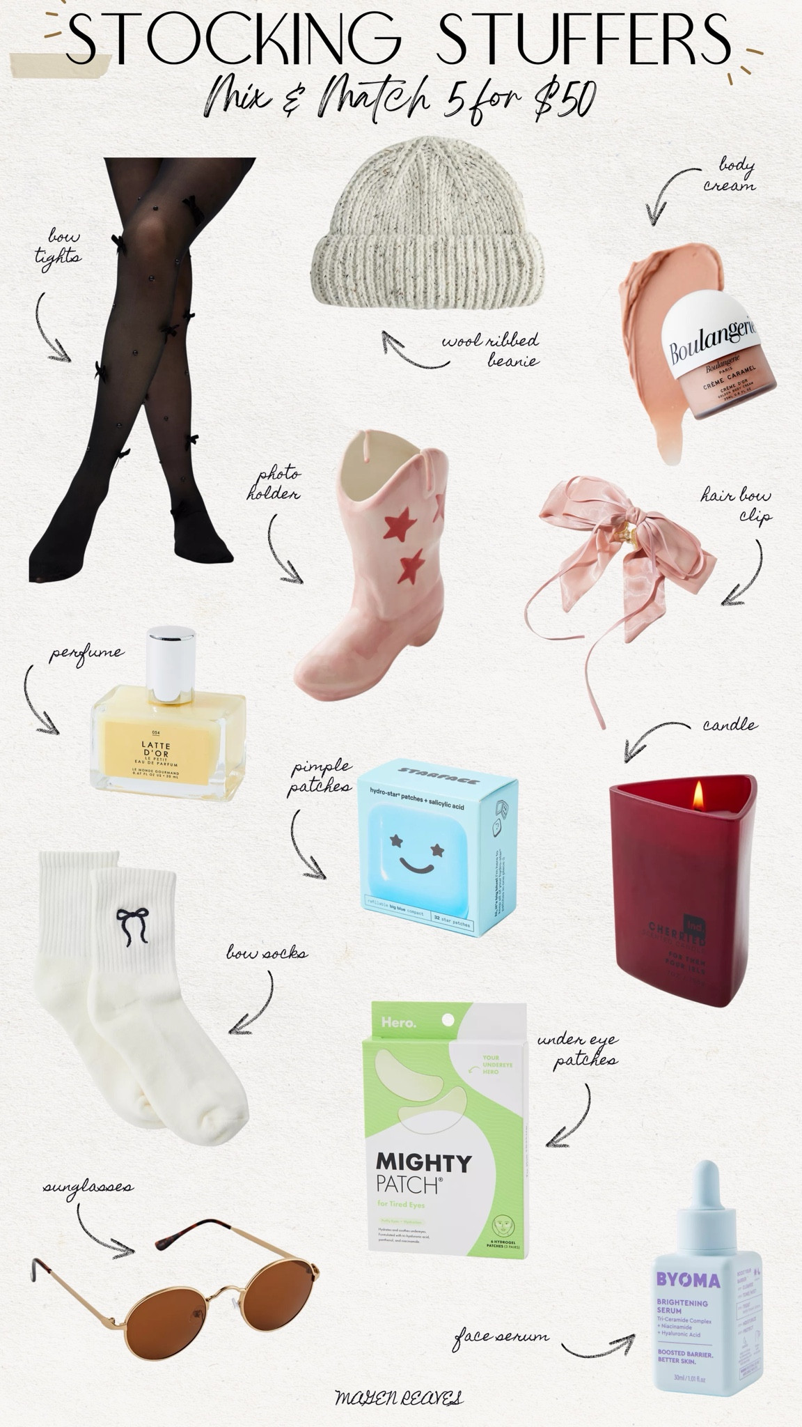 Stocking stuffers! Get 5 for $50!

Gift guide, Gifts for her, Holiday gifts, Beauty, Accessories, Home decor 

#LTKHoliday #LTKSaleAlert #LTKGiftGuide