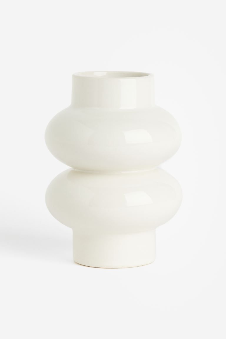 Stoneware Vase - White - Home All | H&M US | H&M (US + CA)