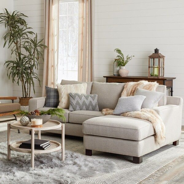 Sectional Sofa with Chaise in Light Grey | Bed Bath & Beyond