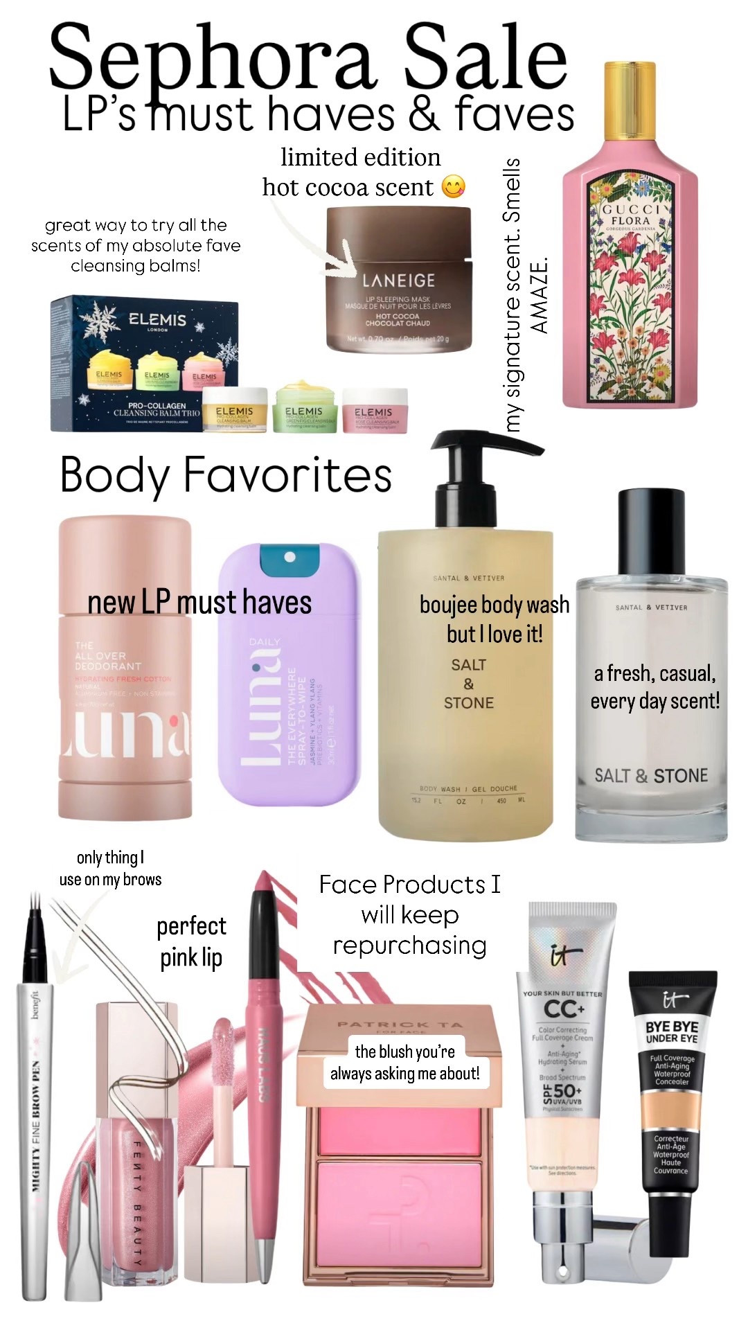 Sephora Sale Favorites! 

Blush Color I love and wear every day: Just Enough

Liner: Mauve Matte

Gloss: Fussy