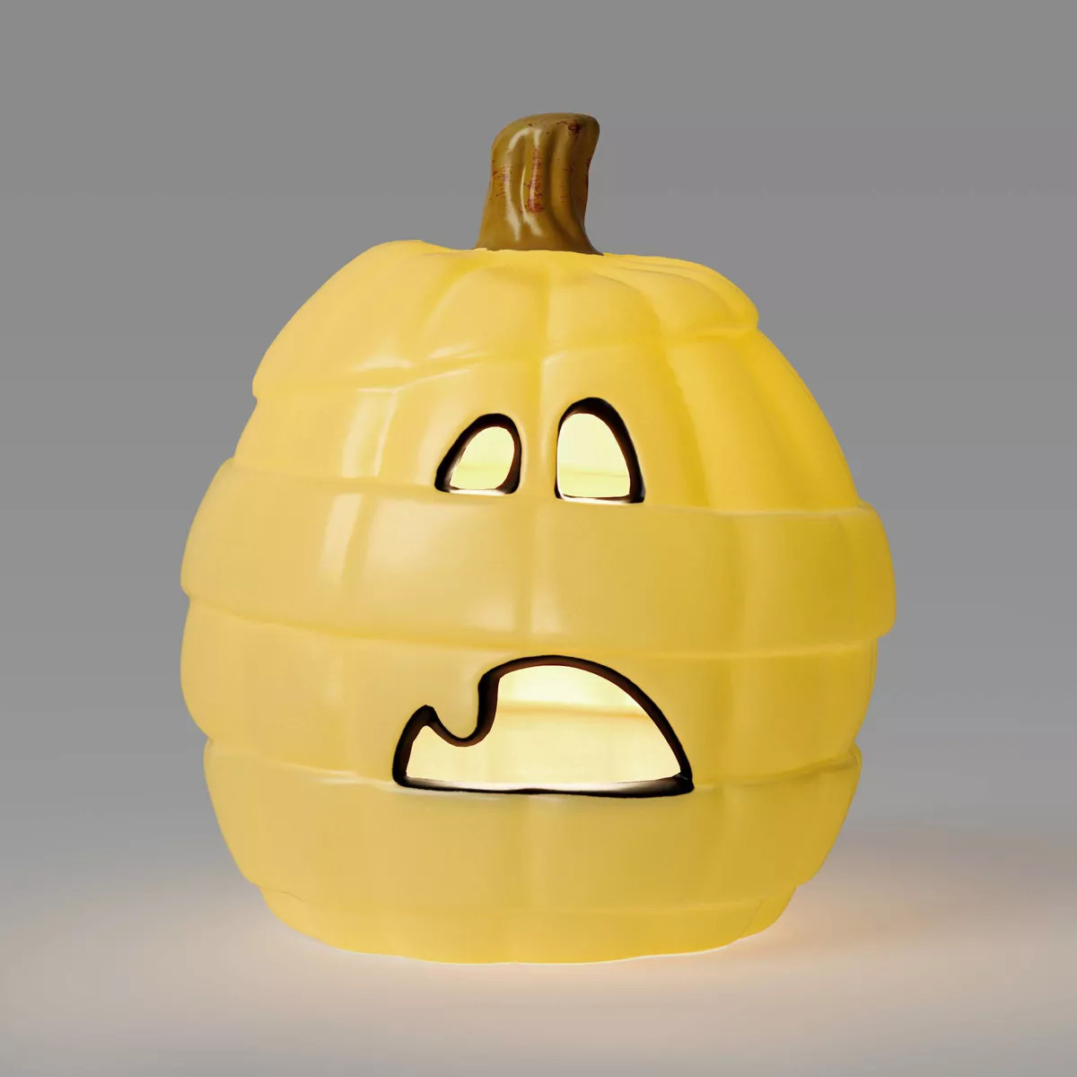 9" Light Up Pumpkin with Timer Halloween Decorative Prop White - Hyde & EEK! Boutique™: Indoor/... | Target