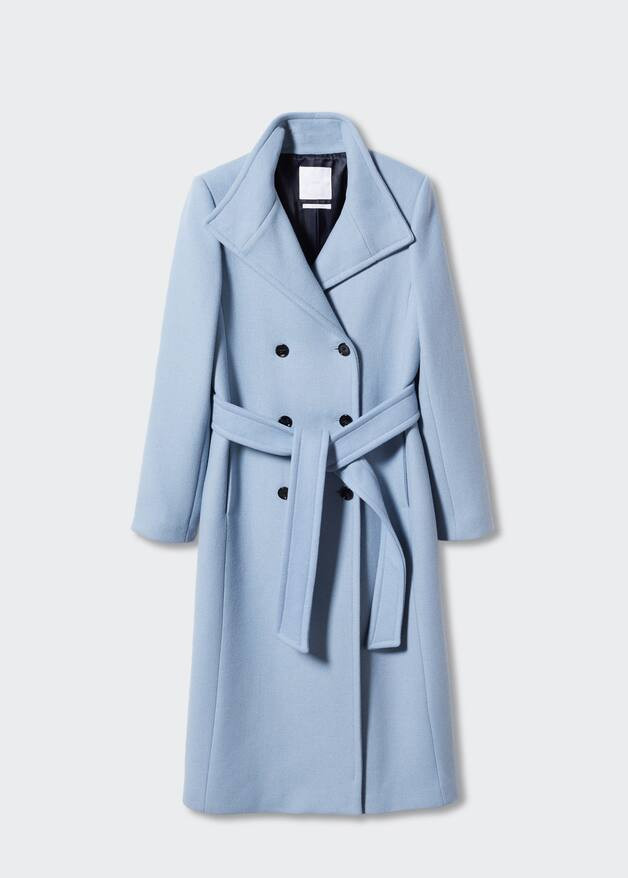 Woollen coat with belt -  Women | Mango United Kingdom | MANGO (UK)