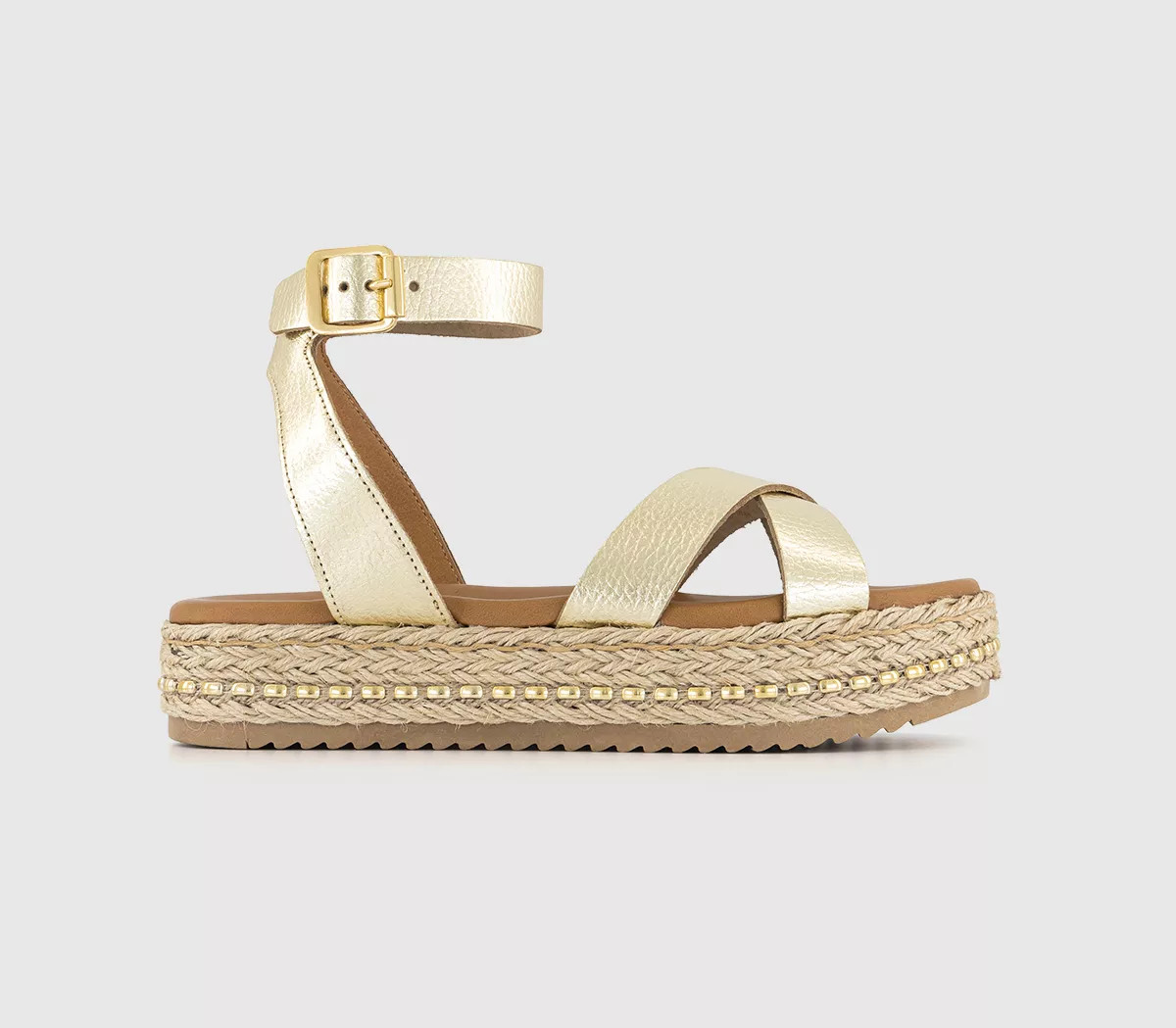 Sassy Cross Strap Espadrille Flatform | OFFICE London (UK)