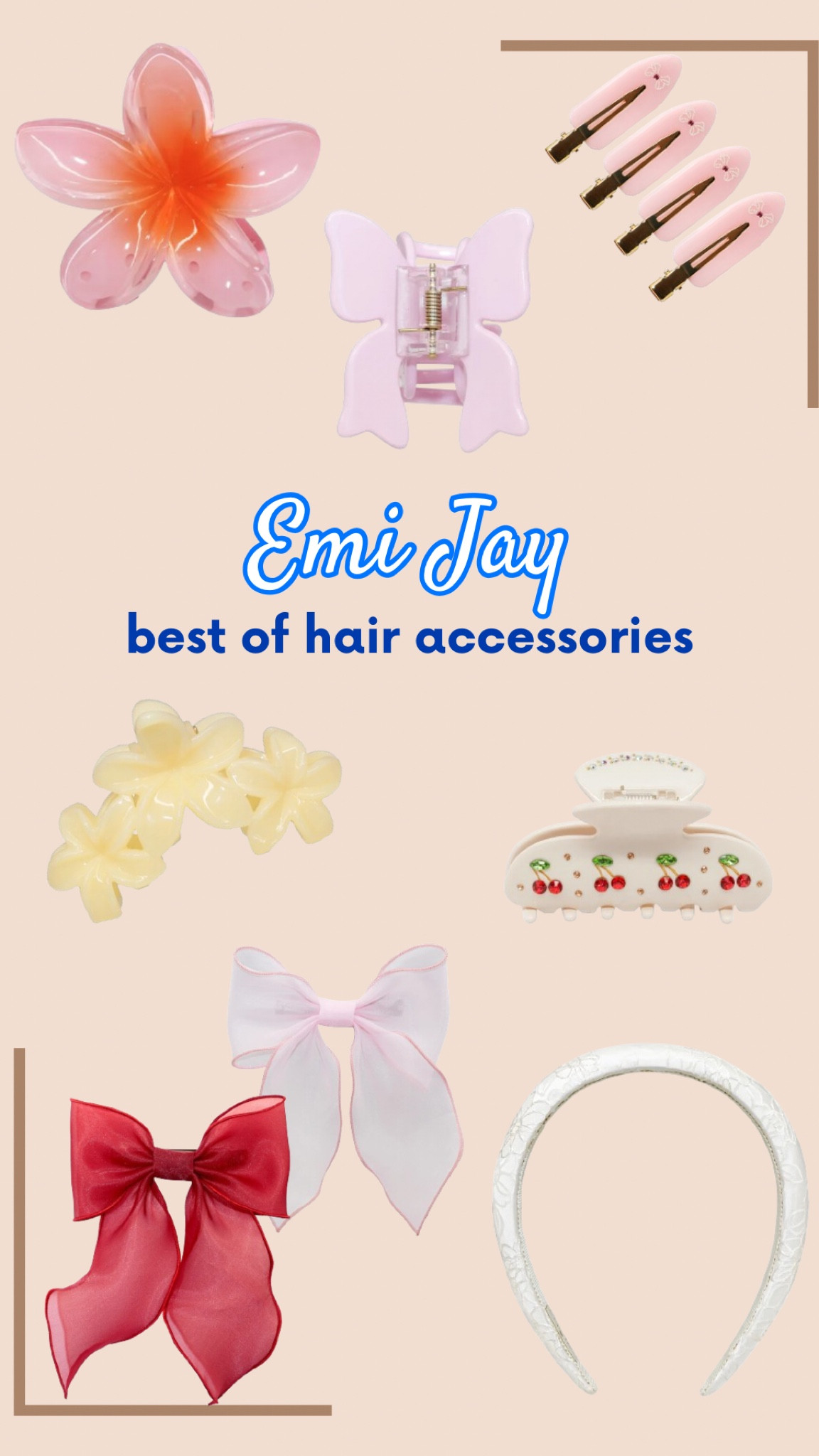 My selection of the best hair accessories for this summer! The ultimate must have cute hair clips and hair bows. #summervibes

#LTKGiftGuide #LTKSeasonal #LTKFindsUnder50