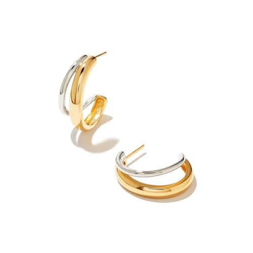 Kendra Scott Meg Double Hoop Earring, Sterling Silver, Demi-Fine Jewelry for Women | Amazon (US)
