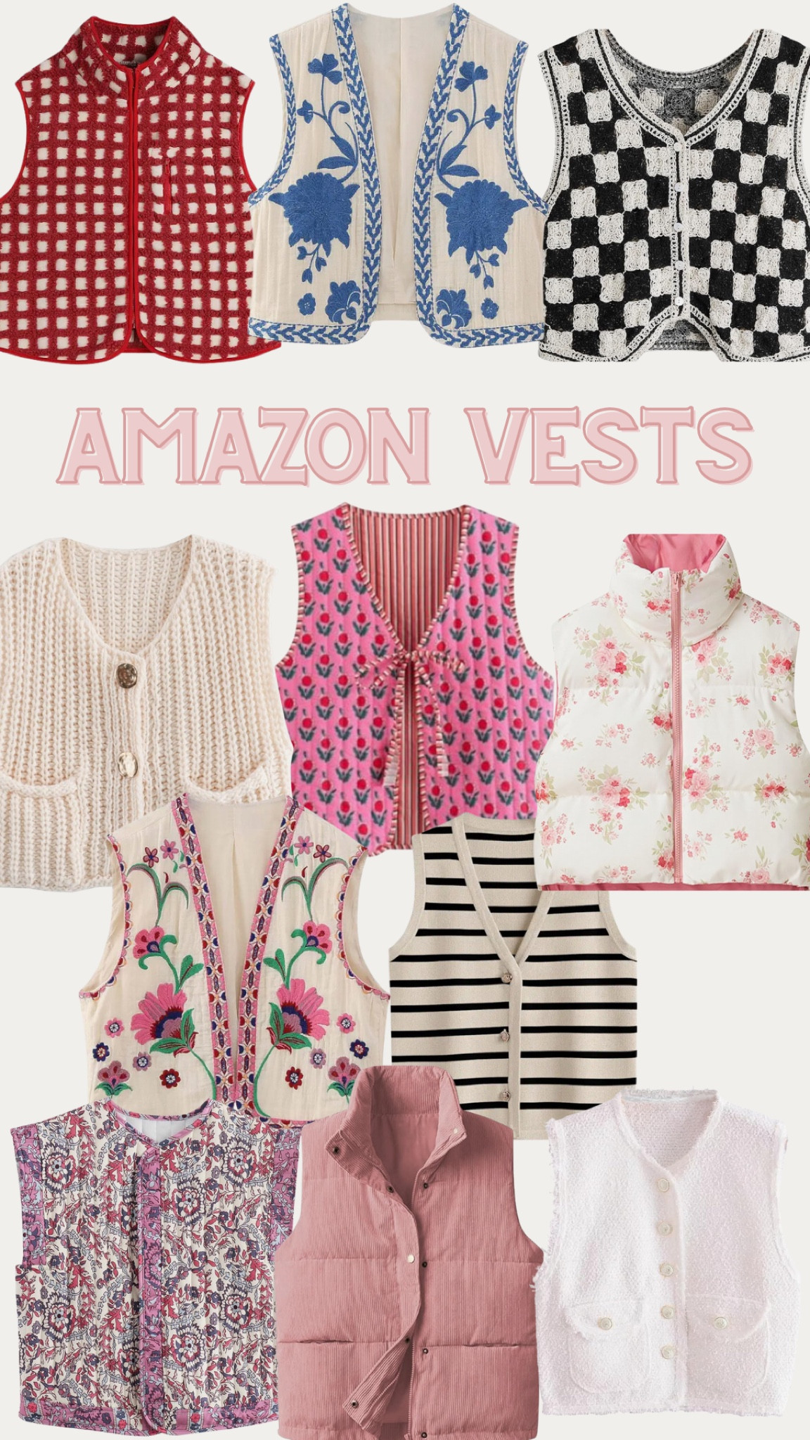 Love these Amazon vests! 

THEBLOOMINGNEST vests Amazon fashion trending 

#LTKStyleTip #LTKFindsUnder50 #LTKSeasonal