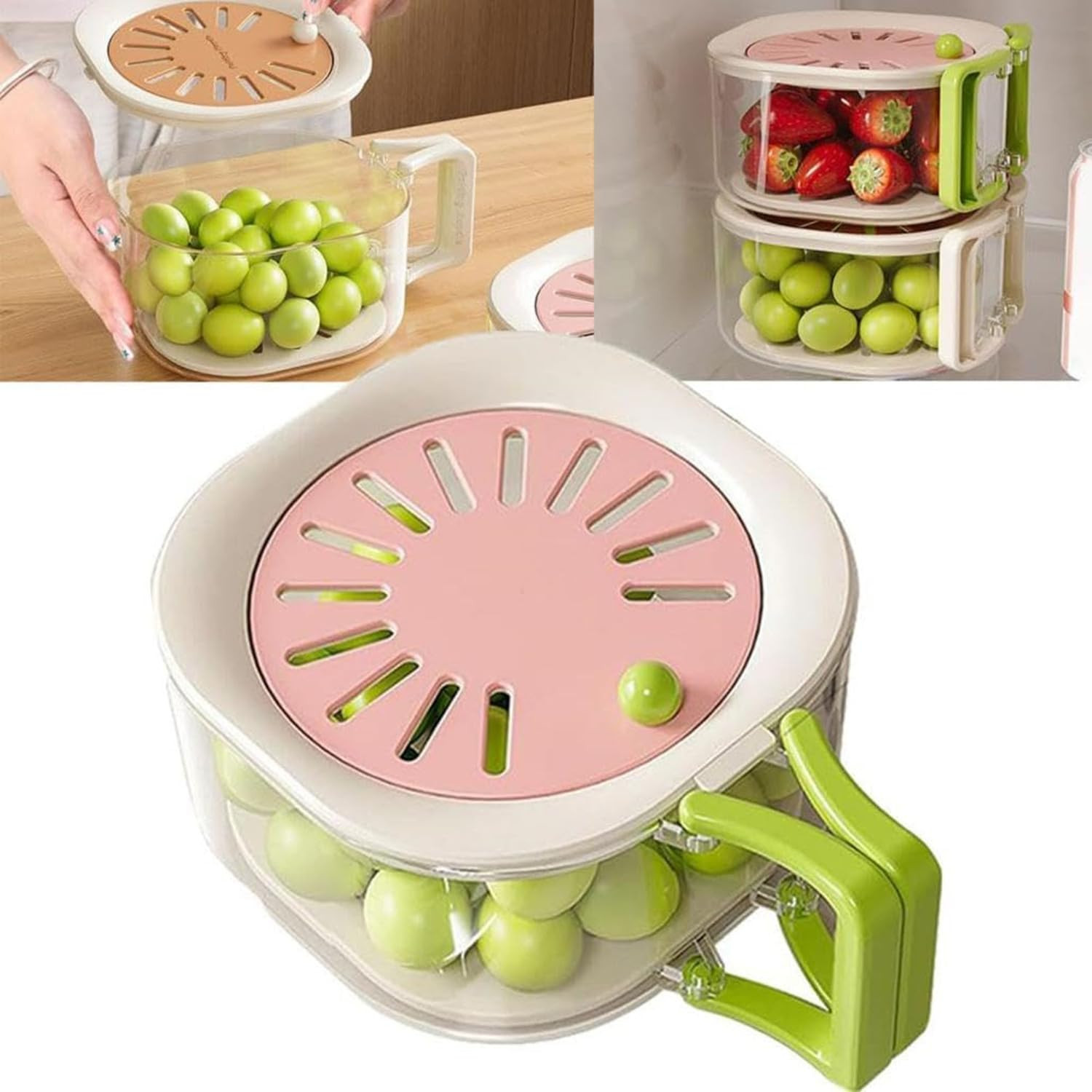 2-in-1 Draining and Preservation Basket, 2025 New Multifunctional Fruit and Vegetable Washing Bow... | Amazon (CA)