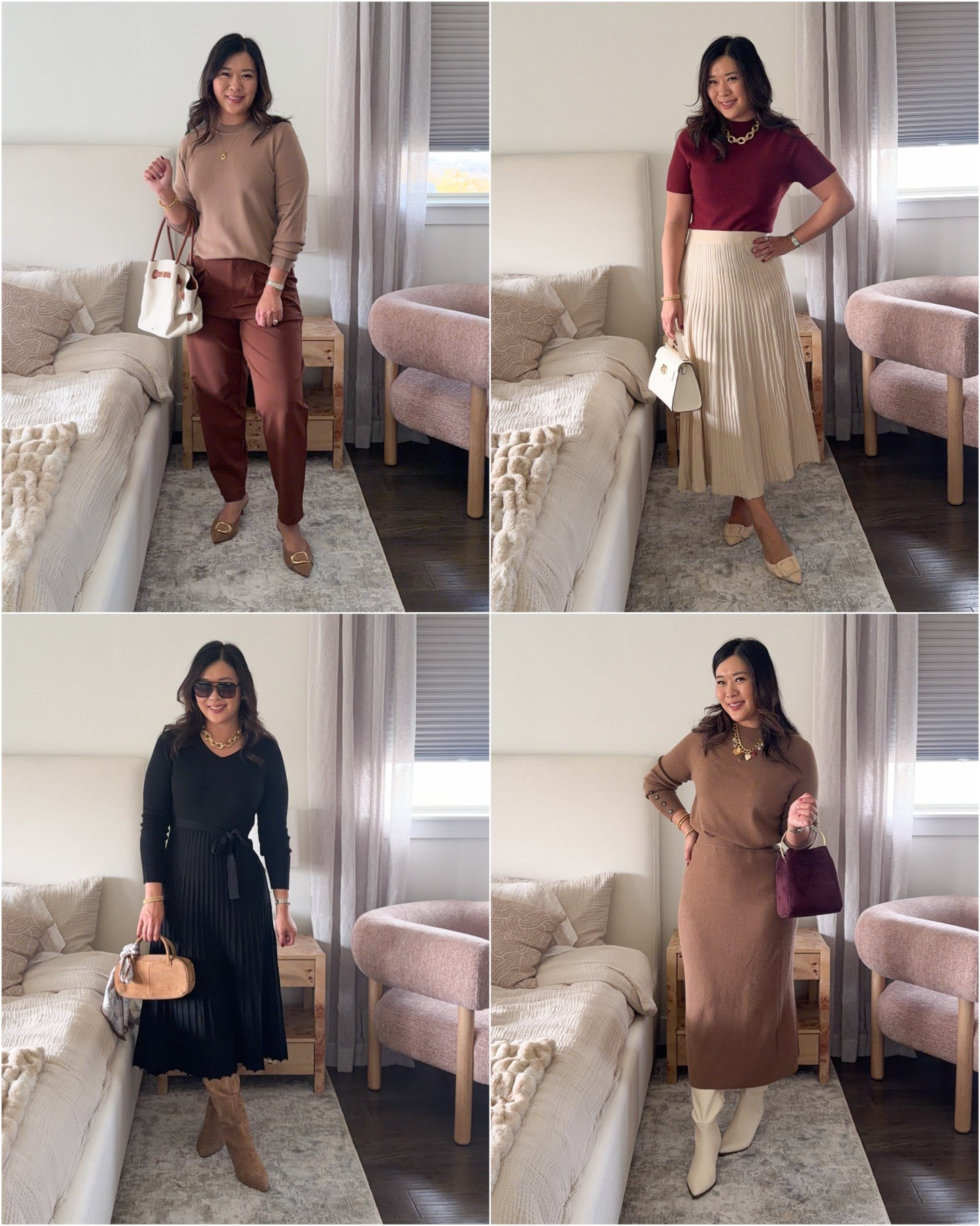 Quiet luxury looks… but all from Amazon!
Wearing Medium in everything (except Black dress is a Small, but I could have done a Medium). 

#arachcloz #fallfashion #amazonfashion #luxeforless #quietluxury