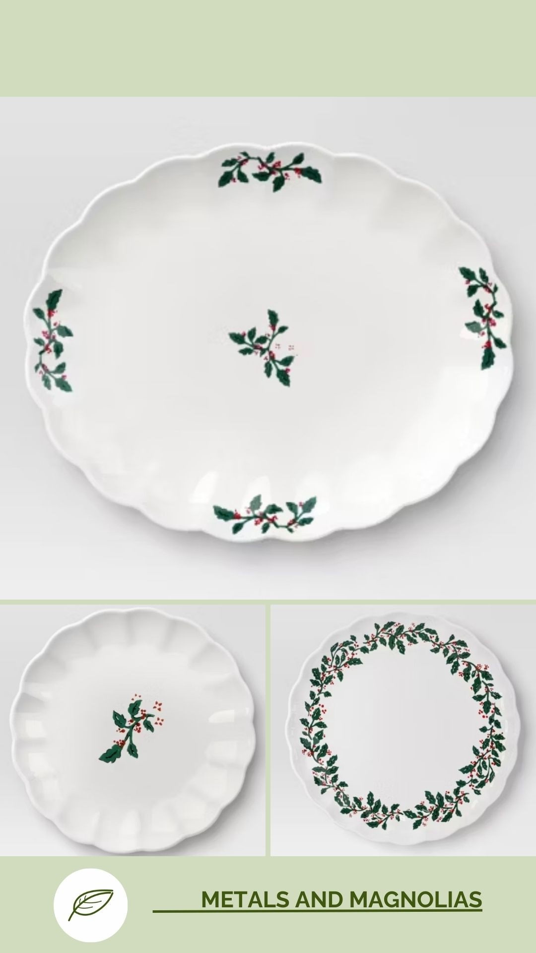 Holly Plates 

#LTKHome #LTKSeasonal #LTKHoliday