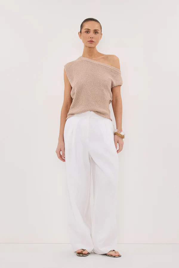 KERRY TAN ASYM KNIT TOP | DISSH