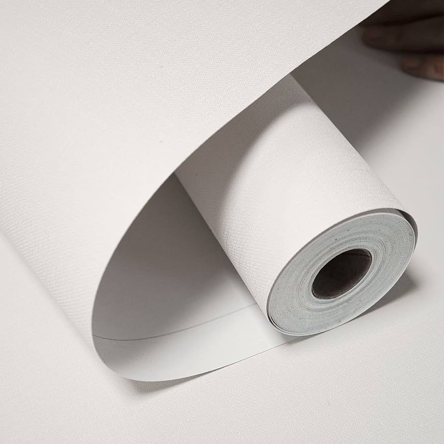 FuLWth Cream White Grasscloth Wallpaper Peel and Stick 15.7" x236 Textured Wallpaper Self-Adhesiv... | Amazon (US)