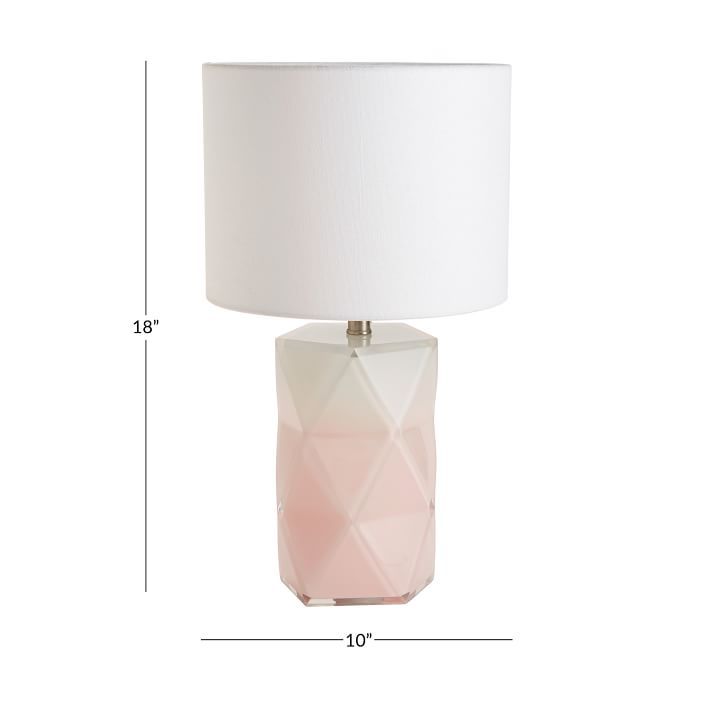 Blush Ombre Prism Table Lamp | Pottery Barn Teen