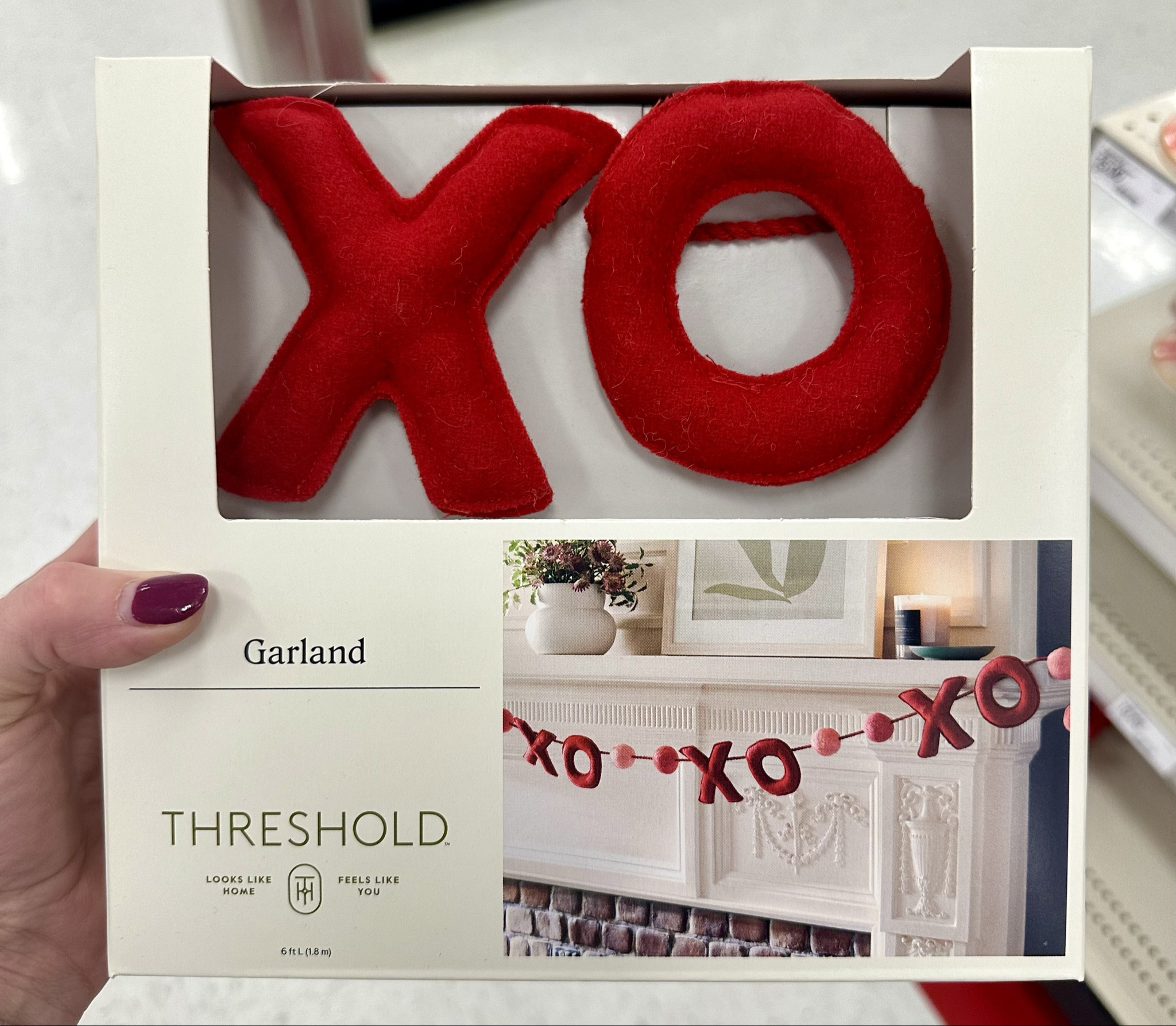 Garland 

Cute Valentine’s garland to decorate a mantle. This was super easy to put up. Everything comes right out of the box and is ready to hang right away. Just attached to my mantle with tiny push pins. Love this statement piece. Linked some of my other favorite Valentine decor choices below. 
#LTKstyletip
#LTKGiftGuide
#LTKparties

decor, home decor, holiday decor, Valentine’s Day decor, Valentines Day, for the home, mantle decor, garland, XoXO, Target decor, threshold garland, 


#LTKfindsunder50 #LTKhome #LTKSeasonal