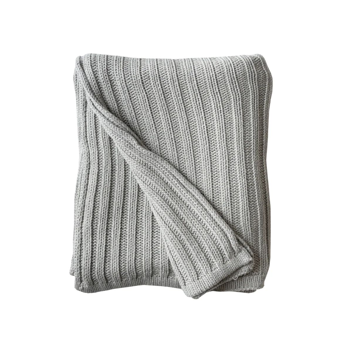 Ribbed Knit Cotton Throw | Tuesday Made