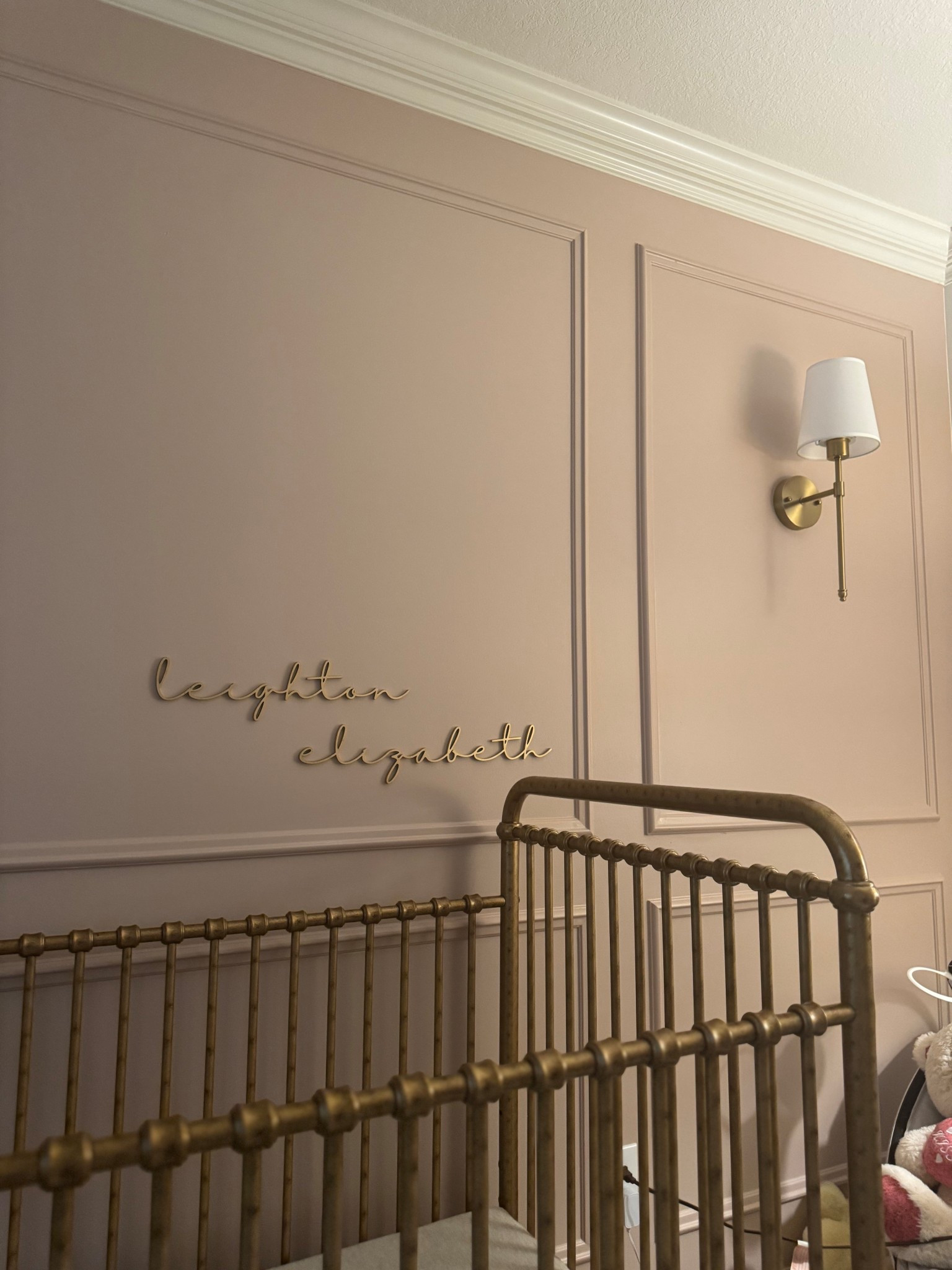 All the little details that make her nursery feel so special.. 🤍💞 

Name sign length is 3ft & in color gold! 

#LTKBaby #LTKFamily #LTKKids
