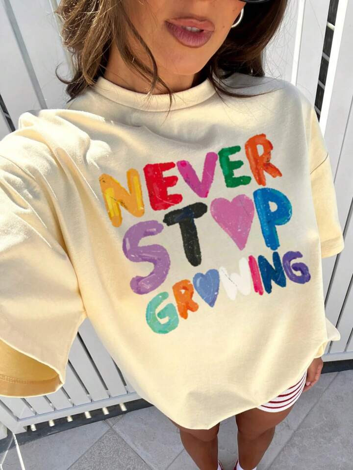 Never Stop Growing T Shirt  | SHEIN