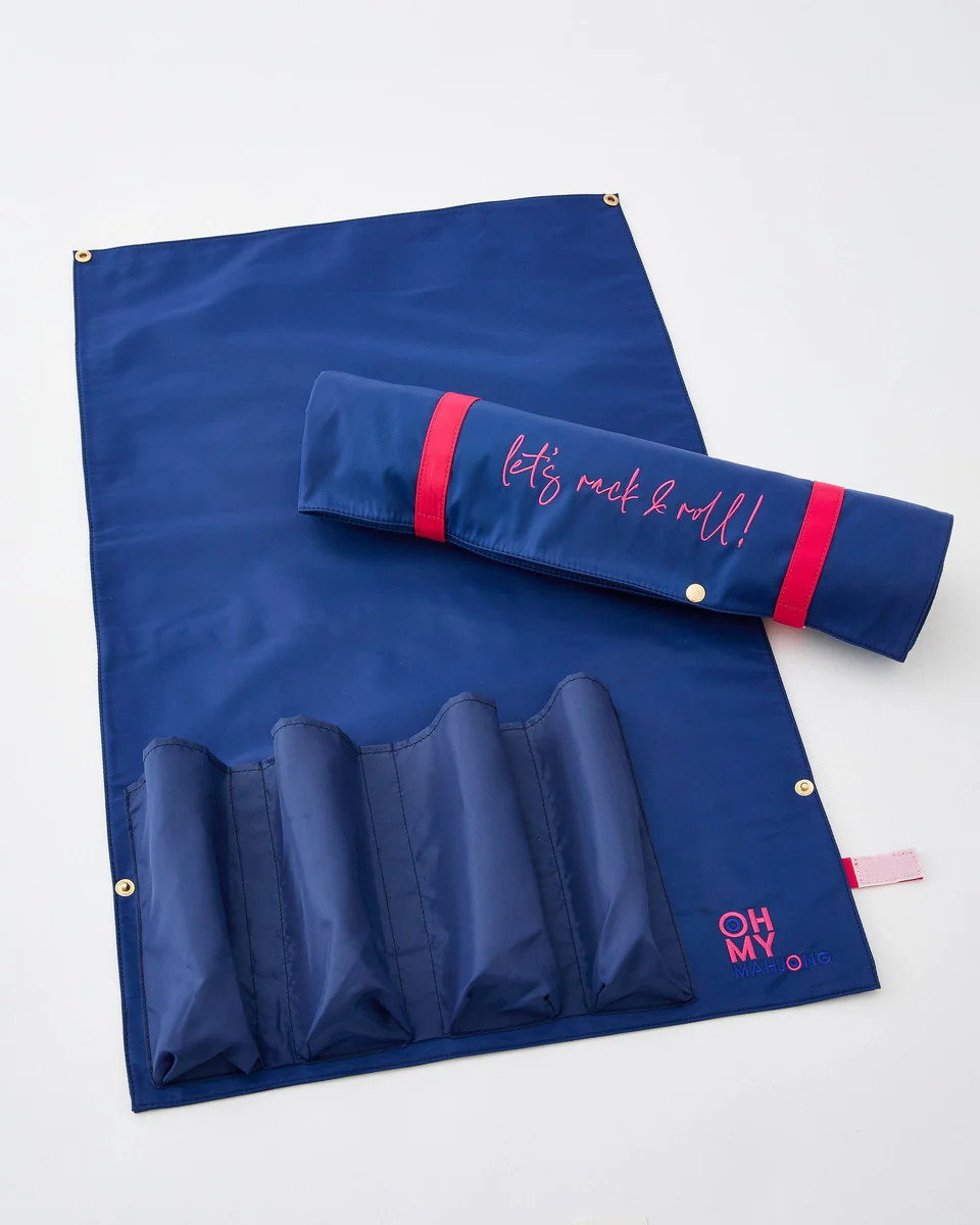 Oh My Mahjong - Navy Let's Rack & Roll Bag | Jones & Daughters