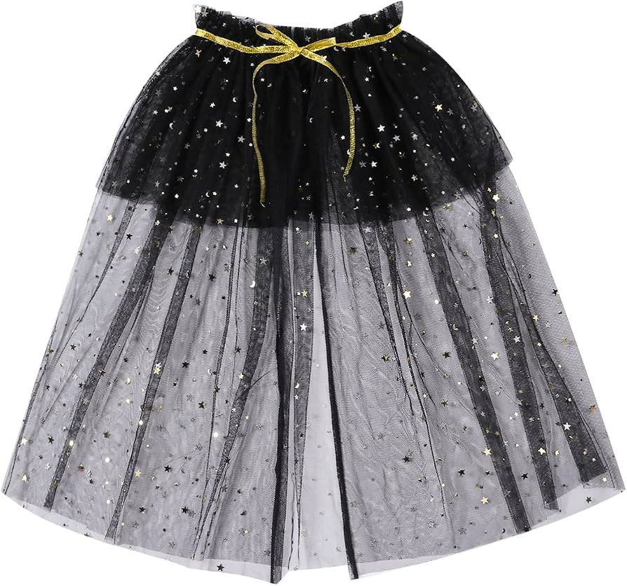 Twopumpkin Toddler Kids Little Girl Halloween Costumes Fariy Witch Sparkle Cape Glitter Cloak Bab... | Amazon (US)