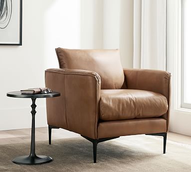 Waldorf Leather Armchair | Pottery Barn (US)