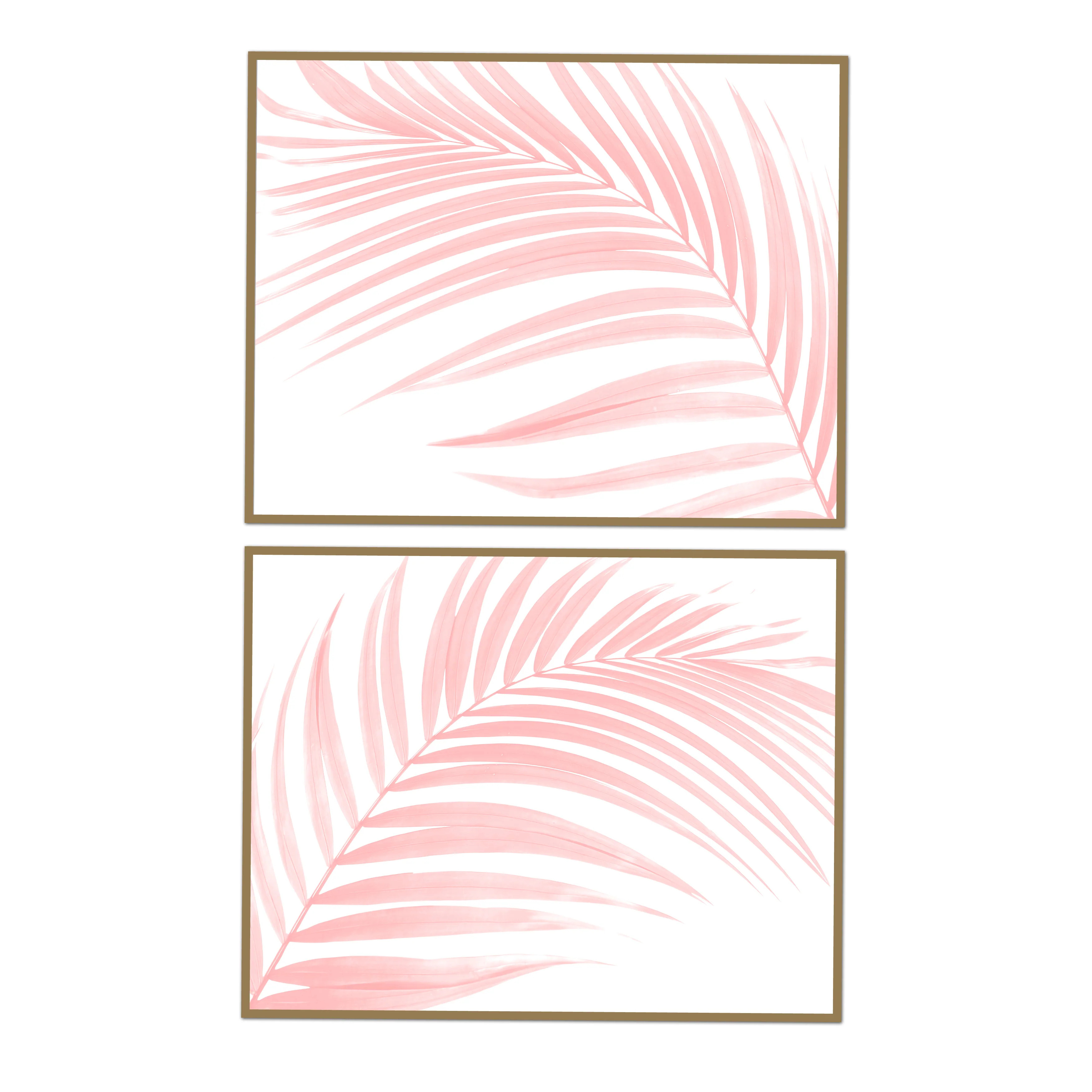 Contemporary Palm Print Pair | Custom Color Palm Art | Botanical Wall Art | Urban Garden Prints