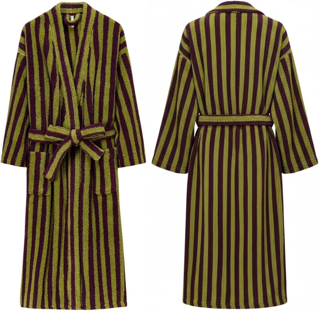 Verdancy Women's Plush Fleece Robe Piped Striped with Large Pocket Belted Kimono Loungewear for F... | Amazon (US)