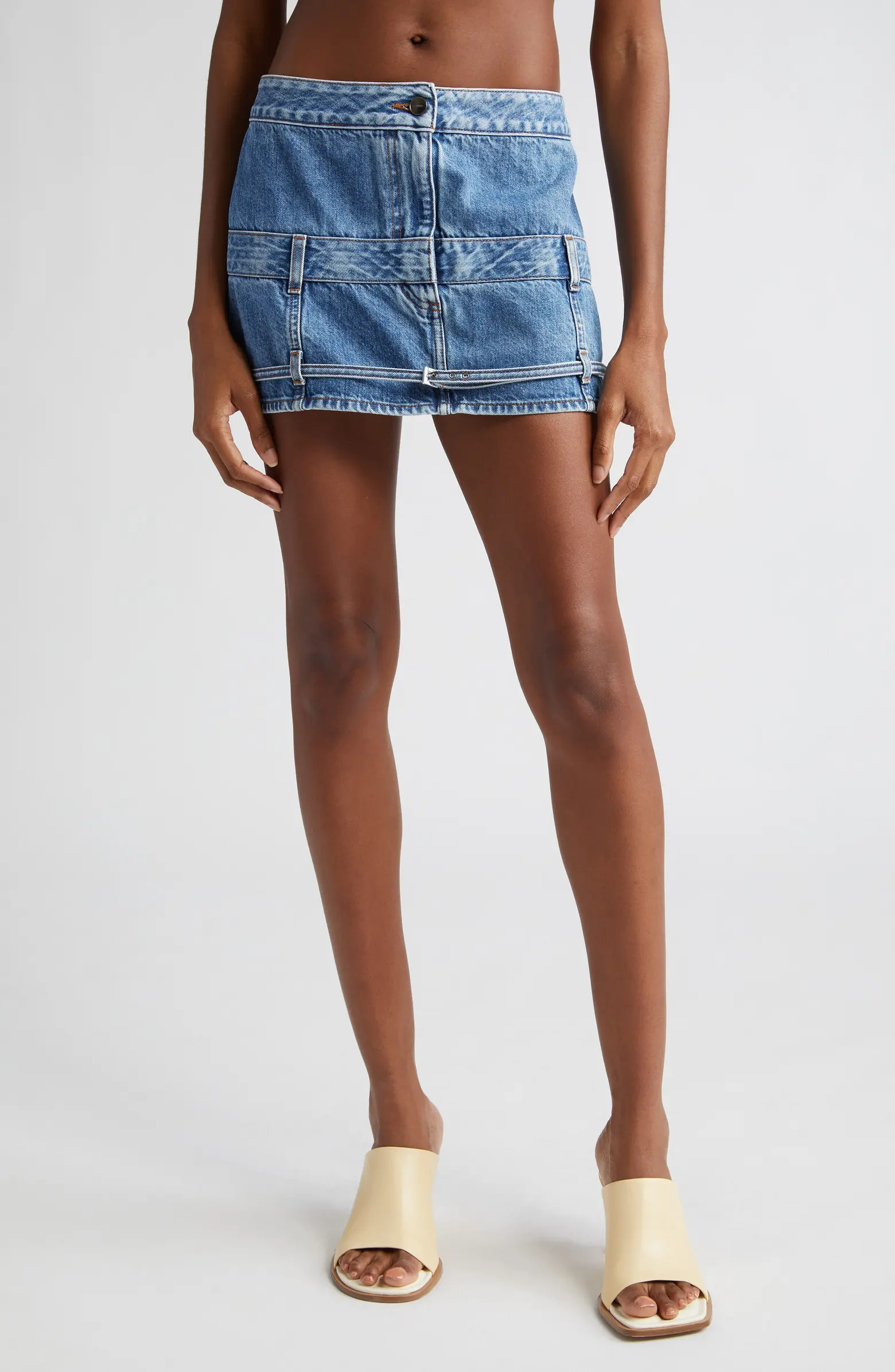 Jacquemus La mini de Nîmes Criollo Belted Denim Miniskirt | Nordstrom | Nordstrom