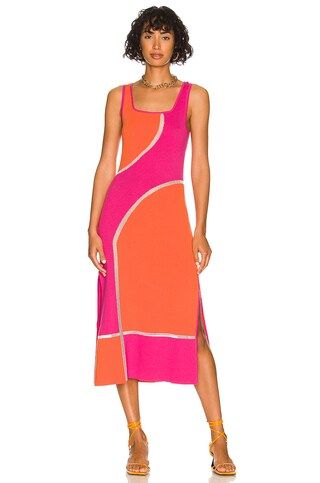 Solid & Striped The Kimberly Dress in Tangerine & Strawberry from Revolve.com | Revolve Clothing (Global)