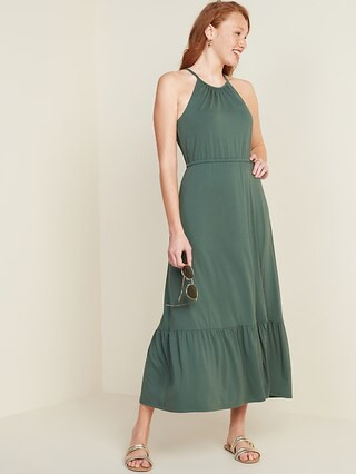 Fit & Flare Jersey-Knit Maxi Dress for Women | Old Navy (US)