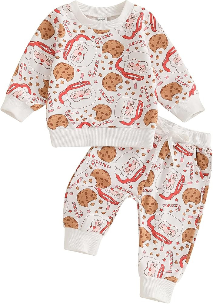 ZyHwShine Toddler Baby Girl Christmas Outfit Gingerbread Man Crewneck Sweatshirt Long Sleeve Shir... | Amazon (US)