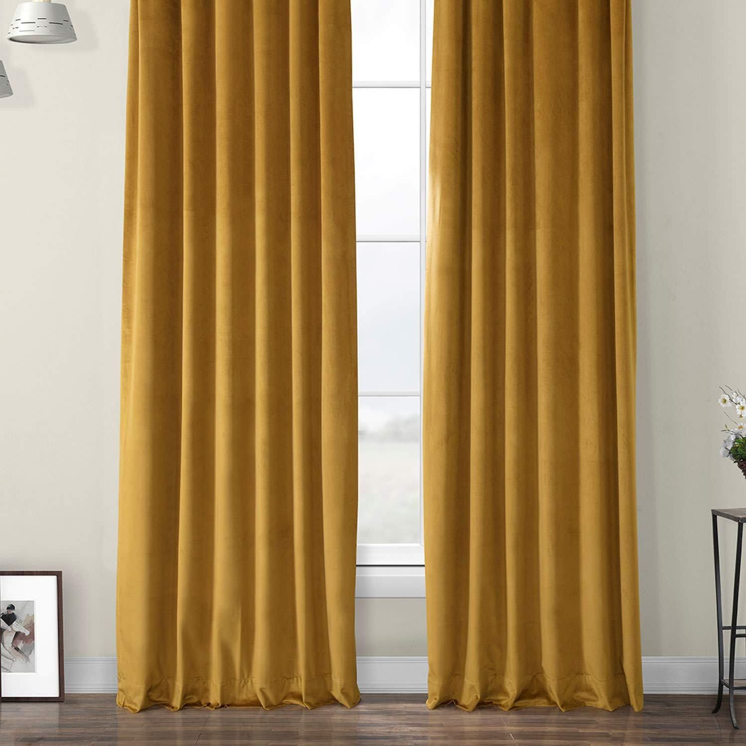 HPD Half Price Drapes Heritage Plush Velvet Curtains for Living Room 50 X 96 (1 Panel), VPYC-1901... | Amazon (US)