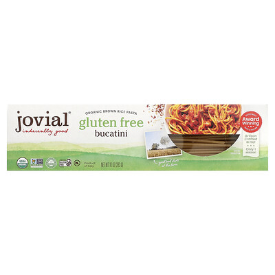 Jovial, Organic Brown Rice Pasta, Bucatini, 10 oz (283 g) | iHerb