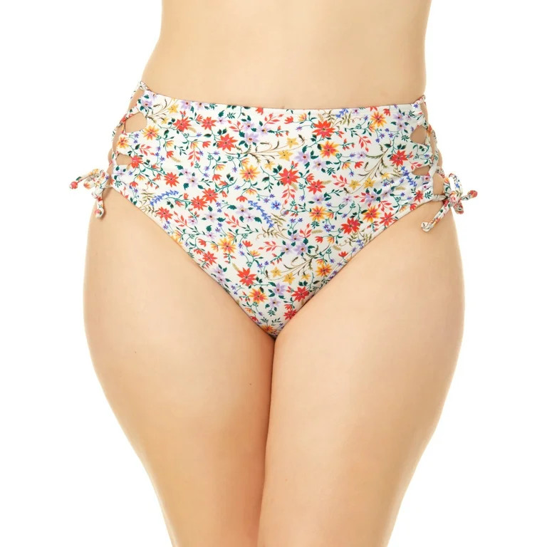 Time And Tru Women's Highwaist Side Cut Out Swim Bottom | Walmart (US)
