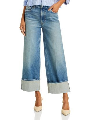 Sasha High Rise Ankle Wide Cuff Jeans in Storybook Distressed | Bloomingdale's (US)