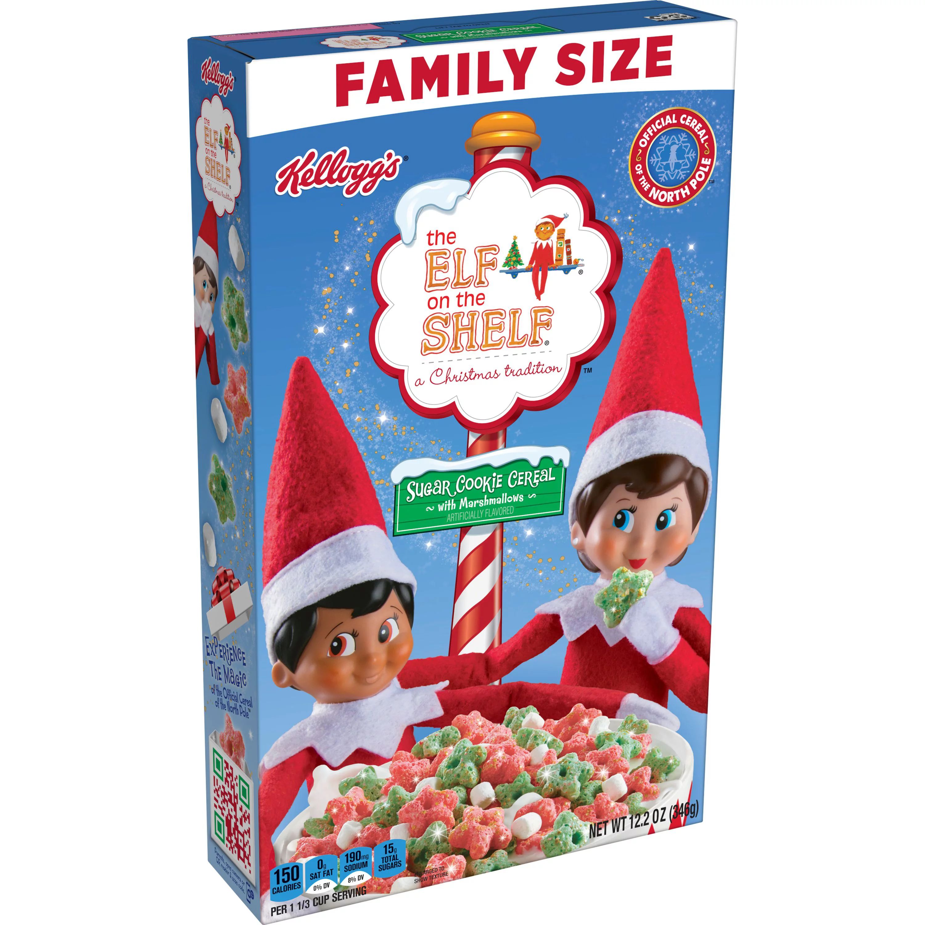 Kelloggs The Elf on the Shelf Cereal Sugar Cookie with Marshmallows, 12.2oz | Walmart (US)