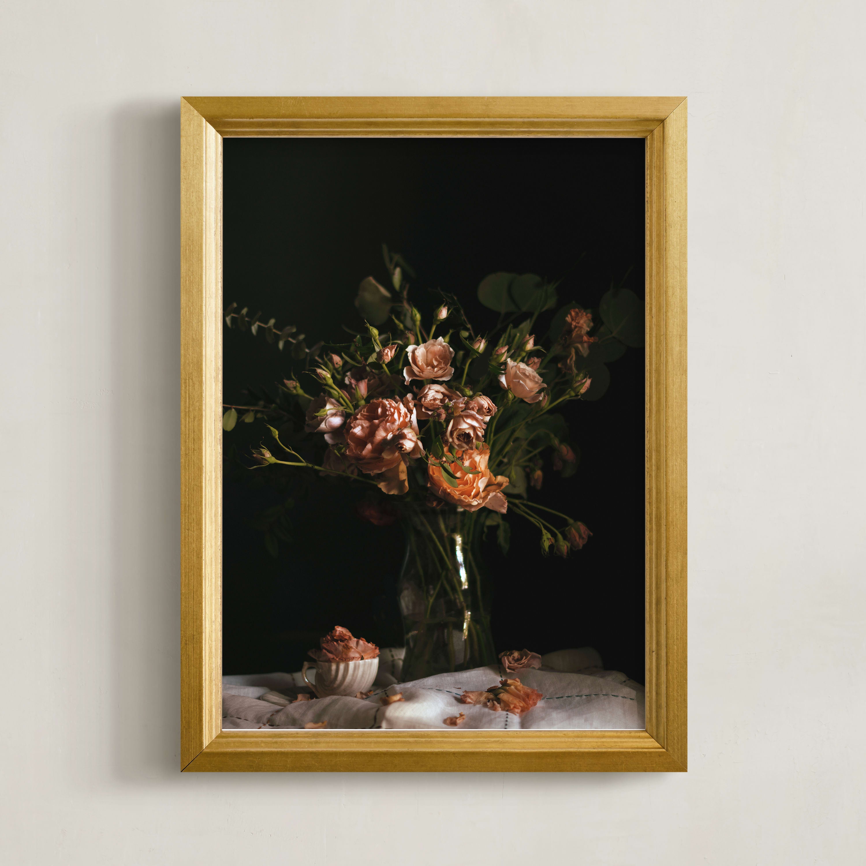 "Moody Floral Still Life" - Photography Limited Edition Art Print by Katie Buckman. | Minted