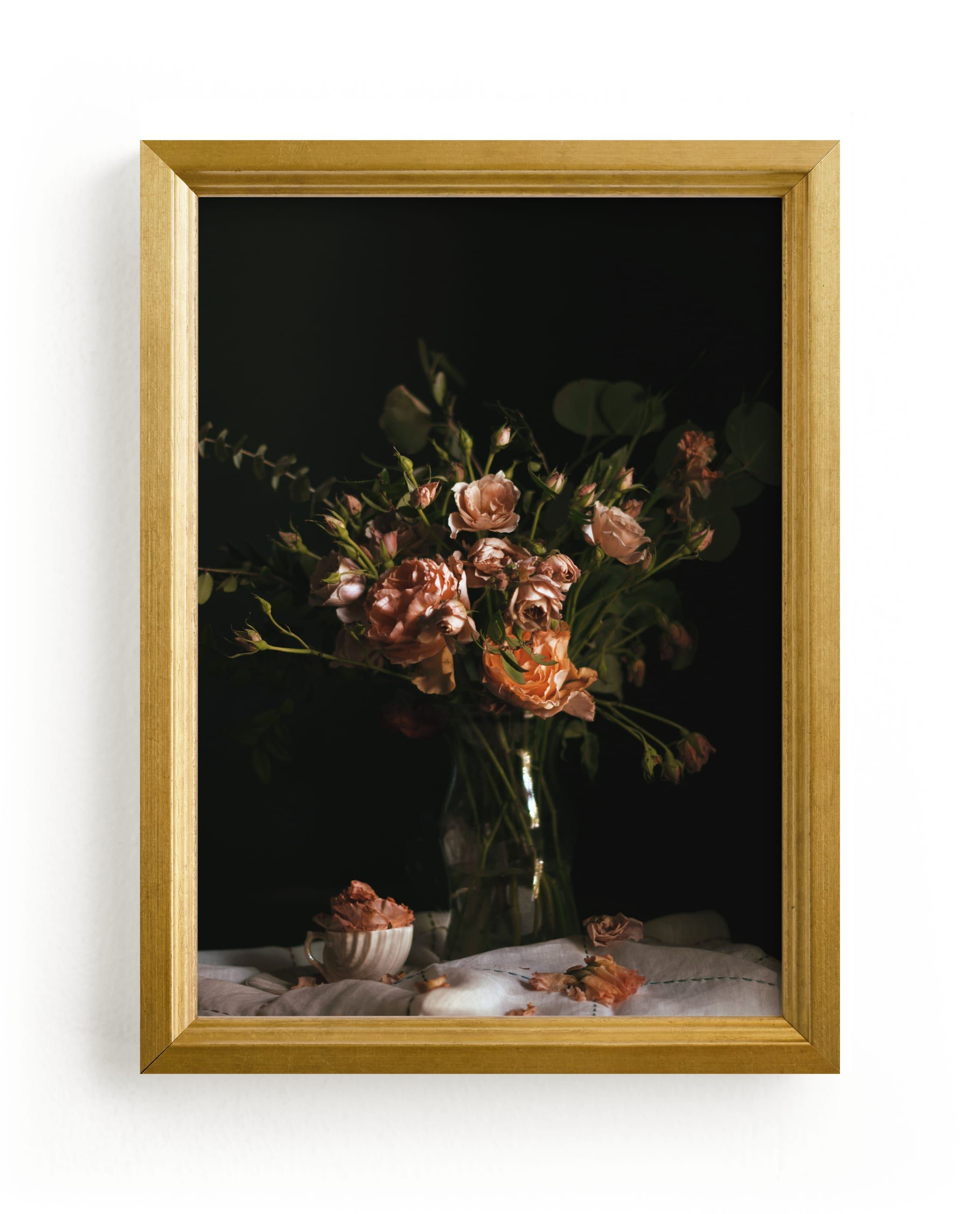"Moody Floral Still Life" - Photography Limited Edition Art Print by Katie Buckman. | Minted